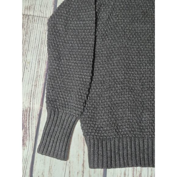 GAP Womens Dark Gray Wool Blend Chunky Knit Turtleneck Sweater Size Medium - Picture 3 of 11